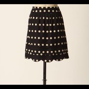 Anthropologie Scalloped Dots Skirt